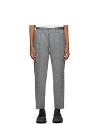 Jil Sanderand Grey Cropped Drawstring Trousers