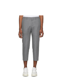 AMI Alexandre Mattiussi Grey Cropped Fit Trousers