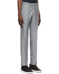 Ermenegildo Zegna Grey Premium Cotton Trousers