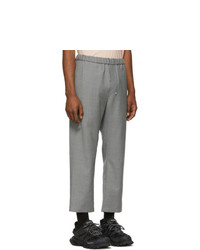 Oamc Grey Wool Cropped Trousers