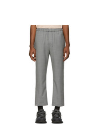 Oamc Grey Wool Cropped Trousers