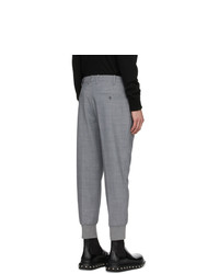 Neil Barrett Grey Wool Cuffed Trousers