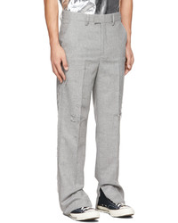Doublet Grey Wool Damaged Trousers
