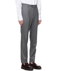 Brunello Cucinelli Grey Wool Flannel Trousers