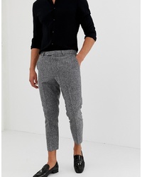 Twisted Tailor Tapered Trousers In Grey Wool