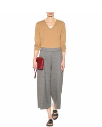 The Row Hensa Wide Leg Cropped Wool Trousers