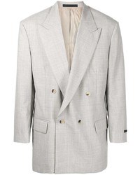 Men's Charcoal Overcoat, Grey Wool Double Breasted Blazer, Charcoal ...