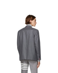 Thom Browne Grey Wool Sack Blazer