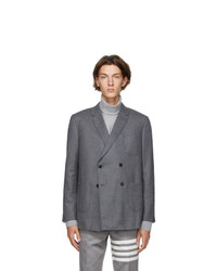 Thom Browne Grey Wool Sack Blazer