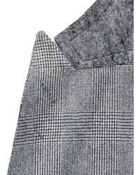 Nobrand Pure New Wool Glen Plaid Double Breasted Blazer