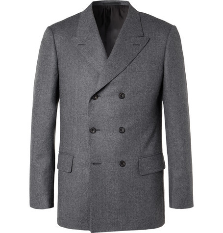 Kingsman Rocketman Grey Double Breasted Wool Flannel Suit Jacket, $499 ...