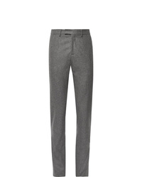 Salle Privée Anthracite Rocco Slim Fit Mlange Wool Flannel Suit Trousers