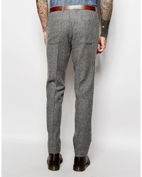 Asos Brand Slim Suit Pants In Tweed
