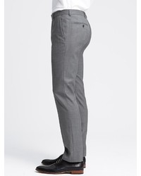 Banana Republic Br Monogram Gray Pinpoint Italian Wool Suit Trouser