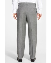 Berle Pleated Houndstooth Wool Trousers