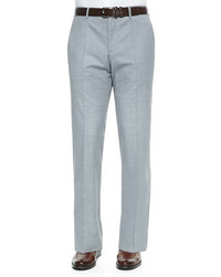 Hugo Boss Boss Wool Flat Front Pants Gray
