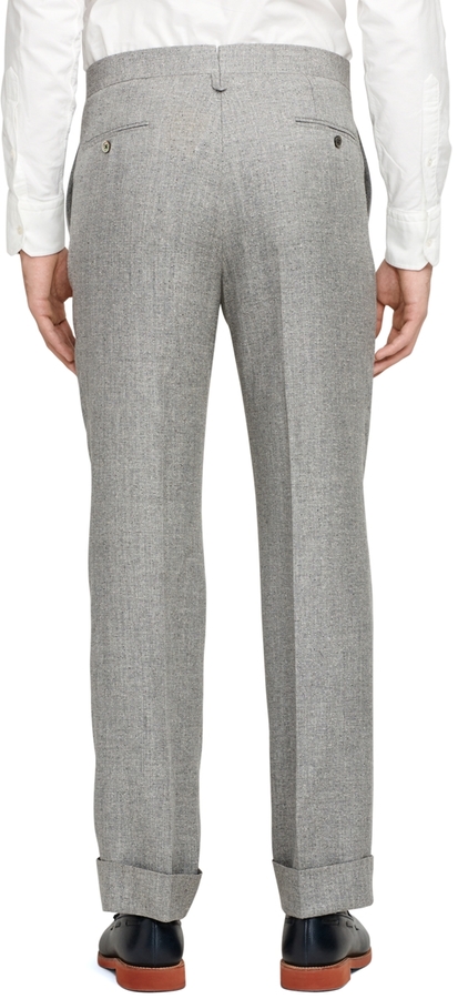 Brooks Brothers Grey Tab Trousers, $550 | Brooks Brothers | Lookastic