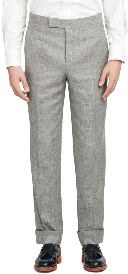 Brooks Brothers Grey Tab Trousers, $550 | Brooks Brothers | Lookastic