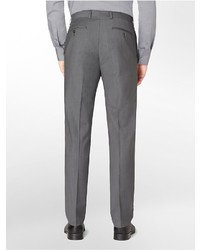 Calvin Klein Body Slim Fit Light Grey Pinstripe Wool Suit Pants