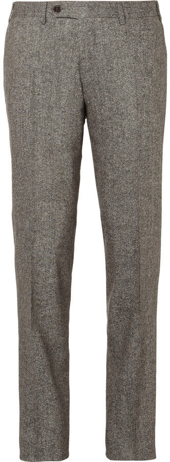 Canali Grey Tapered Wool Blend Suit Trousers | Where to buy & how to wear