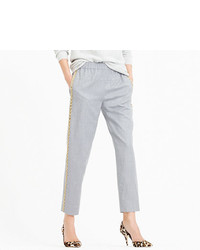J.Crew Collection Italian Wool Pull On Pant In Beaded Tux Stripe