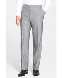 Canali Flat Front Tropical Wool Trousers