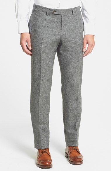 Canali Flat Front Wool Trousers, $395, Nordstrom