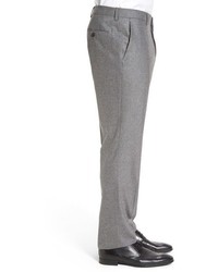 BOSS Genesis Flat Front Solid Stretch Wool Cashmere Trousers
