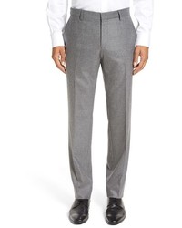 BOSS Genesis Flat Front Solid Stretch Wool Cashmere Trousers
