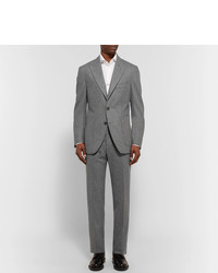 Salle Privée Grey Rocco Slim Fit Mlange Wool Flannel Suit Trousers