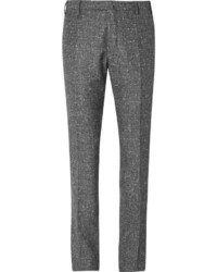 Boglioli Grey Slim Fit Slub Wool And Cashmere Blend Suit Trousers