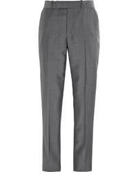 Alexander McQueen Grey Slim Fit Wool And Mohair Blend Trousers