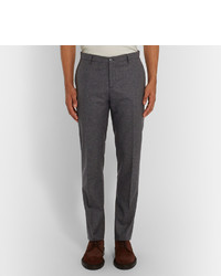 Etro Grey Slim Fit Wool Blend Trousers