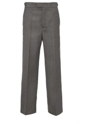 Bally Grey Wool Blend Cropped Trousers Color Slate
