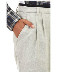 Marissa Webb Flannel Pleated Cropped Ronen Trousers