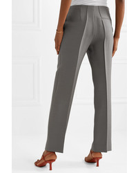 The Row Max Wool And Silk Blend Straight Leg Pants