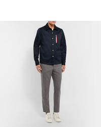 Moncler Gamme Bleu Slim Fit Felted Wool Trousers