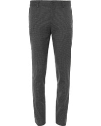 Dolce & Gabbana Slim Fit Houndstooth Stretch Wool Trousers