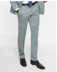 Express Slim Gray Wool Blend Oxford Suit Pant
