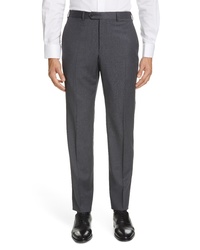 Emporio Armani Solid Wool Trousers