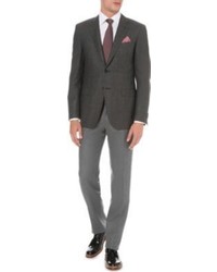 Canali Tailored Fit Straight Super 120s Wool Trousers
