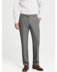Banana Republic Tailored Fit Textured Grey Wool Suit Trouser