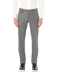 Corneliani Tailored Fit Wool Flannel Trousers