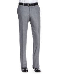Incotex Woolcashmere Flannel Trousers Gray