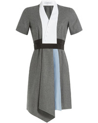 Carven Wool Dress With Pleated Insert