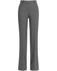 Grey Wool Flare Pants