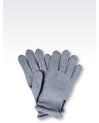 Armani Jeans Wool Blend Glove With Rhinestone Logo
