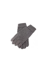 Dents Cashmere Knitted Gloves Charcoal Grey