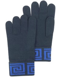 Versace Greca Logo Wool Blend Gloves