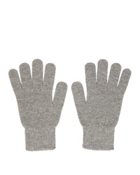 John Elliott Grey Wool And Cashmere Gloves